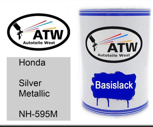 Honda, Silver Metallic, NH-595M: 500ml Lackdose, von ATW Autoteile West.